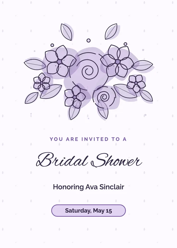 Watercolor Florals — Watercolor Floral bridal shower invitation