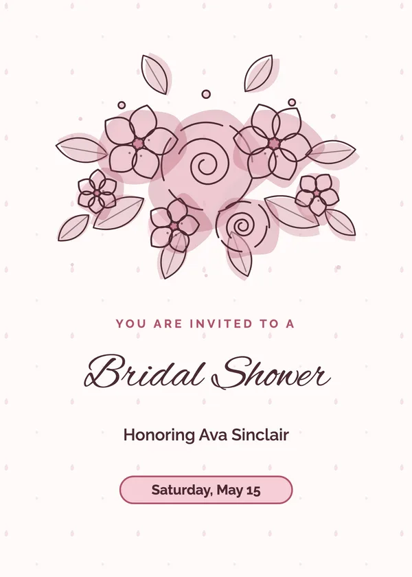 Watercolor Florals — Watercolor Floral bridal shower invitation