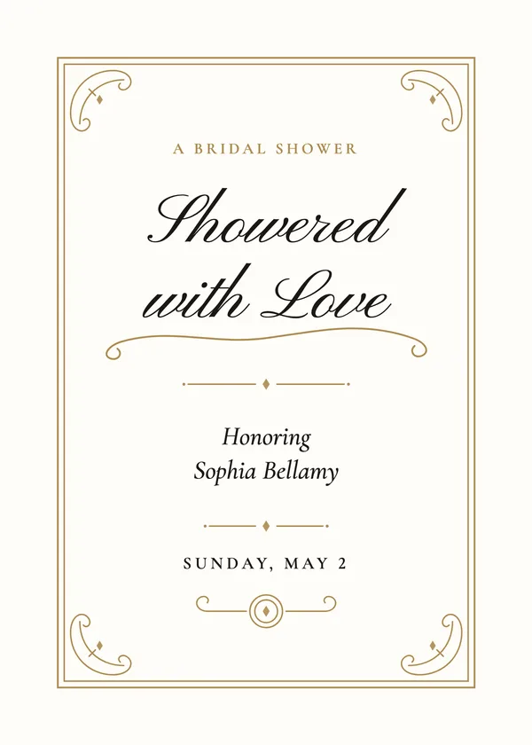 Calligraphy Script — Calligraphy & Script bridal shower invitation