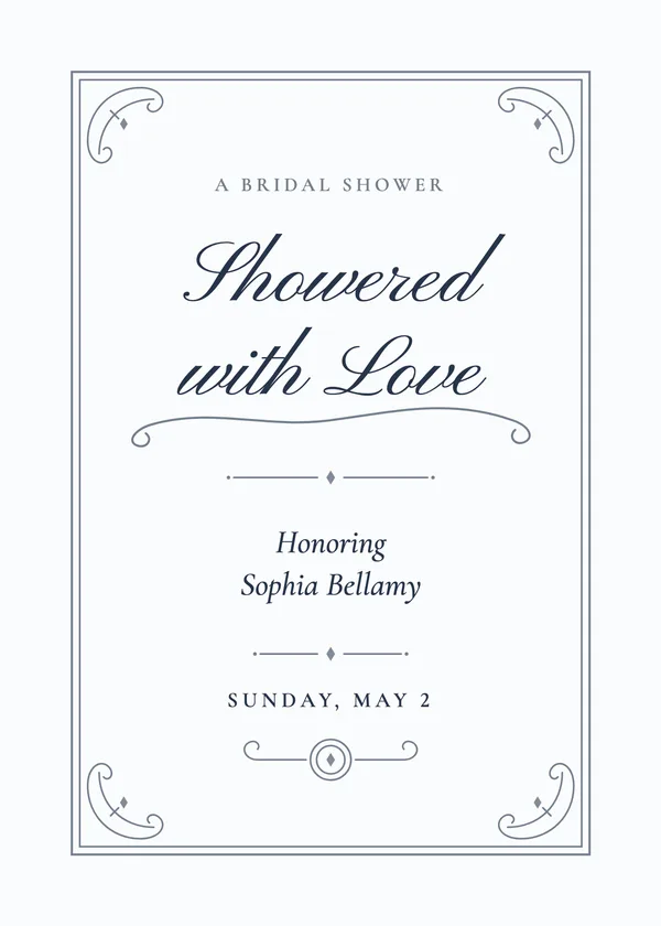 Calligraphy Script — Calligraphy & Script bridal shower invitation