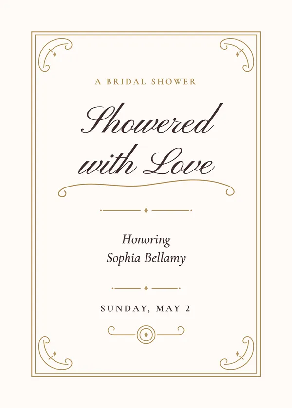 Calligraphy Script — Calligraphy & Script bridal shower invitation