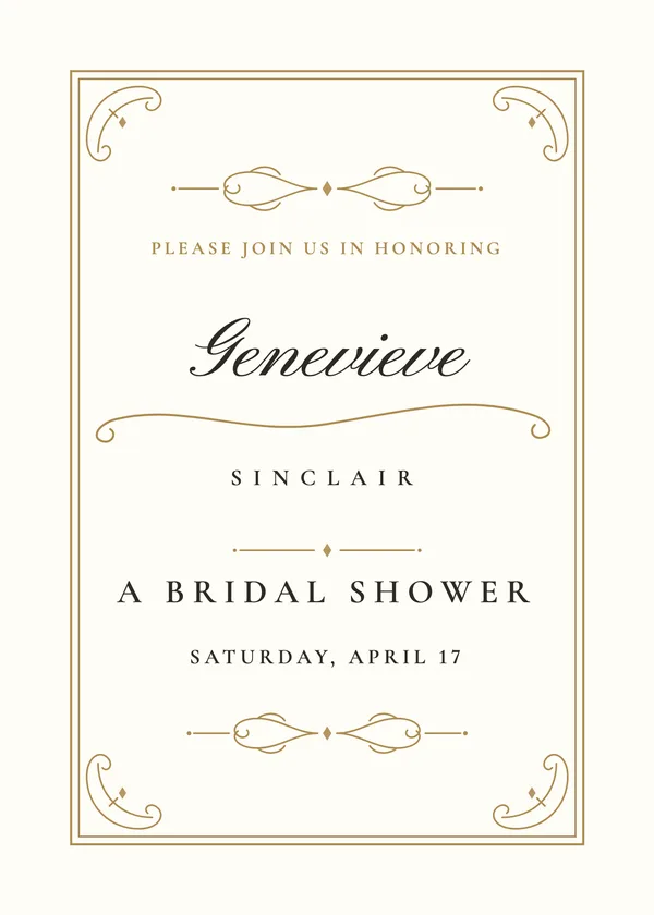 Script Monogram — Calligraphy & Script bridal shower invitation