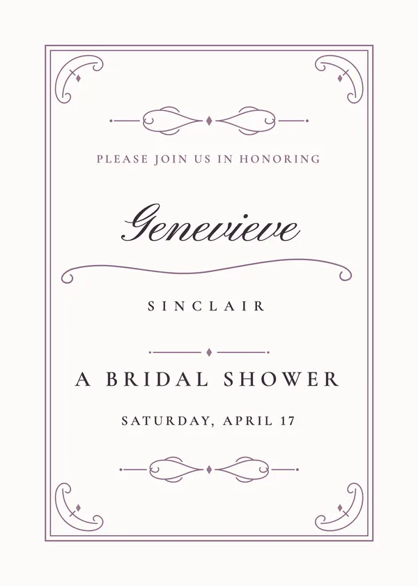 Script Monogram — Calligraphy & Script bridal shower invitation
