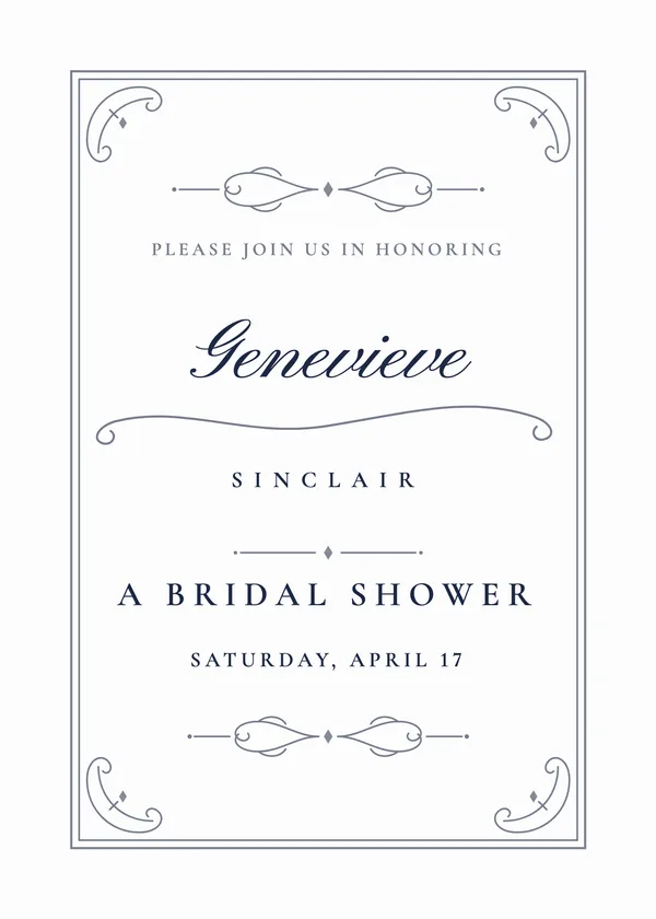Script Monogram — Calligraphy & Script bridal shower invitation