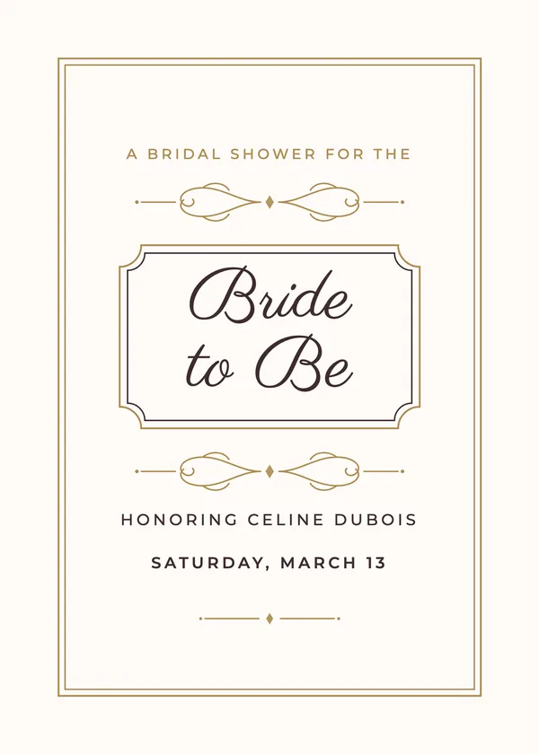 Bride to Be — Calligraphy & Script bridal shower invitation