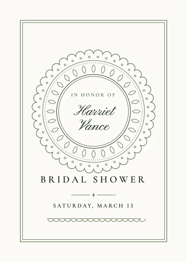 Lace Doily — Heirloom Lace & Pearls bridal shower invitation