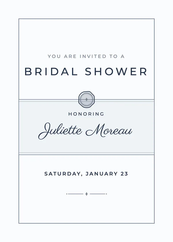 Vellum Band — Wax Seal & Ribbon bridal shower invitation