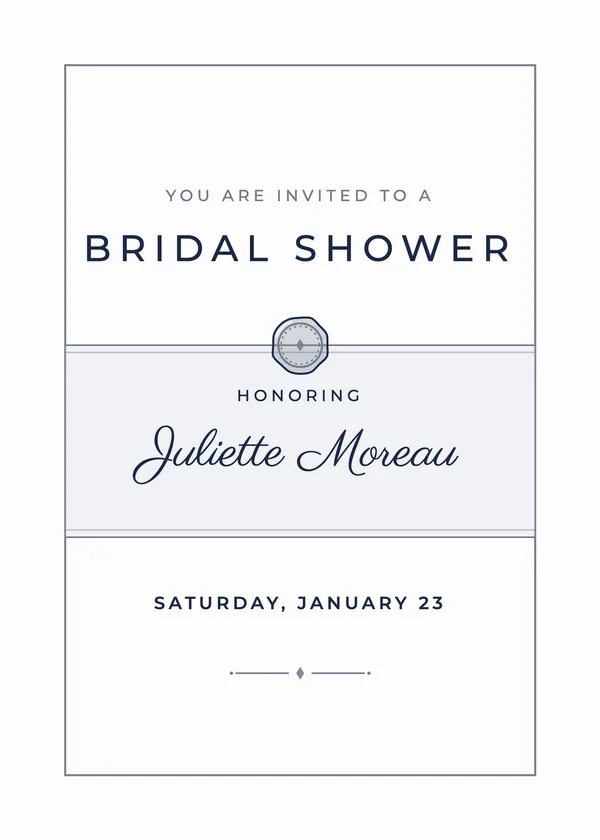 Vellum Band — Wax Seal & Ribbon bridal shower invitation