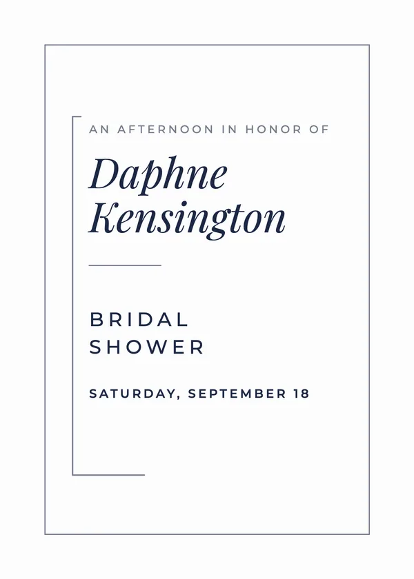 Editorial — Modern Minimal bridal shower invitation