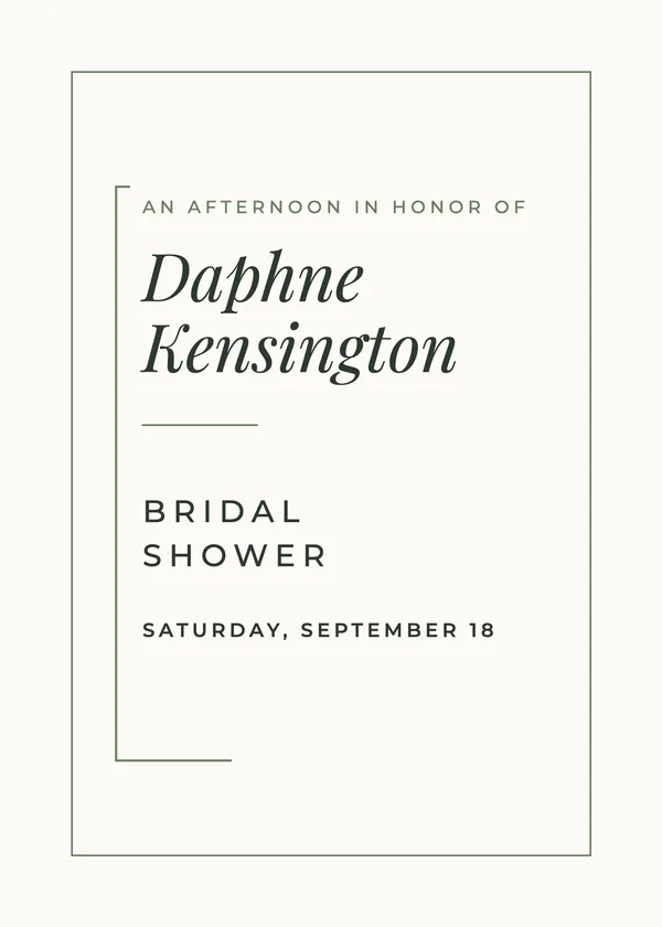 Editorial — Modern Minimal bridal shower invitation