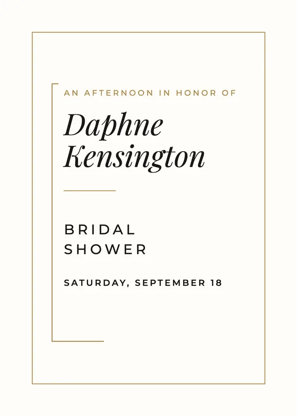 Editorial — Modern Minimal bridal shower invitation