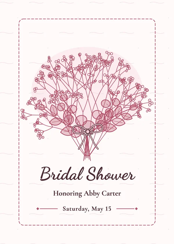 Baby's Breath & Twine — Rustic Wood & Lace bridal shower invitation