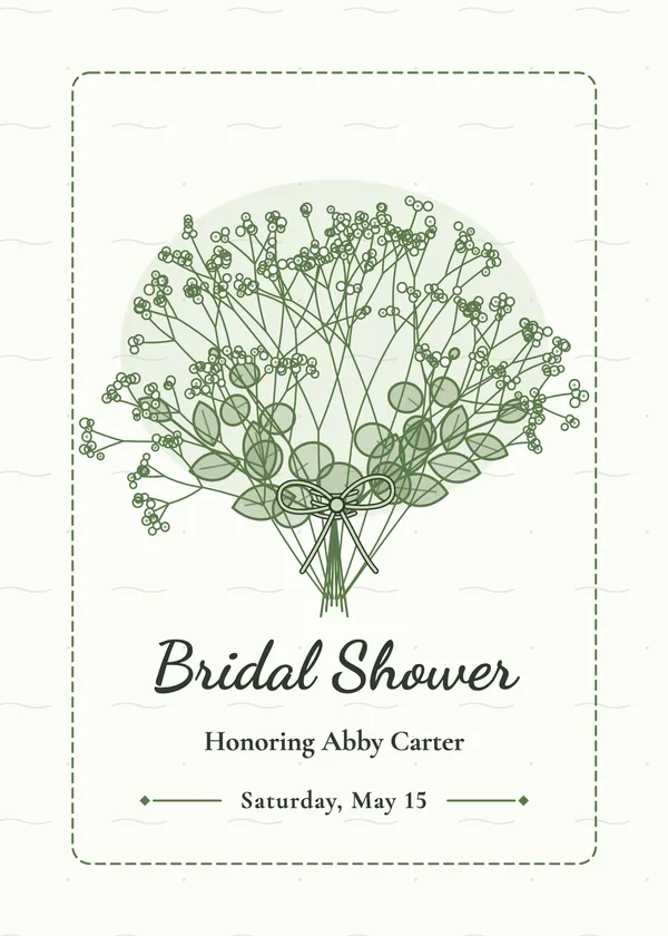 Baby's Breath & Twine — Rustic Wood & Lace bridal shower invitation