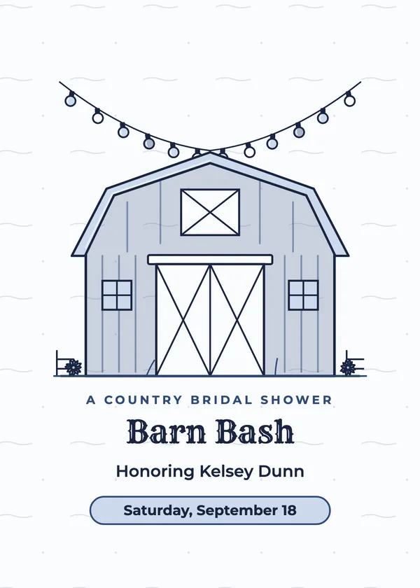Red Barn — Barn & Farmhouse bridal shower invitation