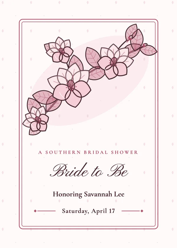 Magnolia Branch — Southern Magnolia bridal shower invitation