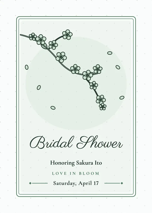 Cherry Blossoms — Spring & Summer bridal shower invitation