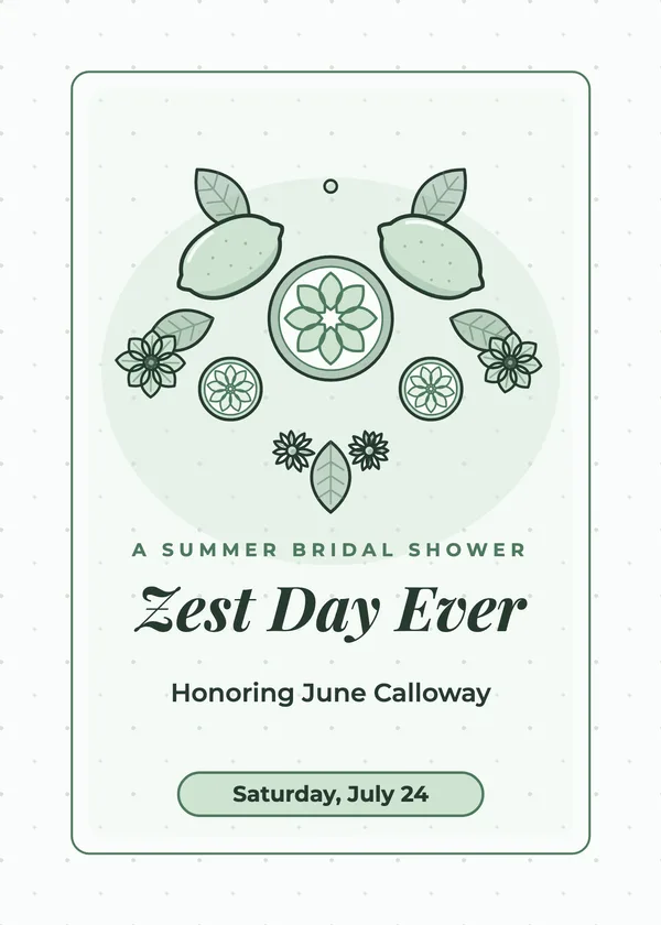Summer Citrus — Spring & Summer bridal shower invitation