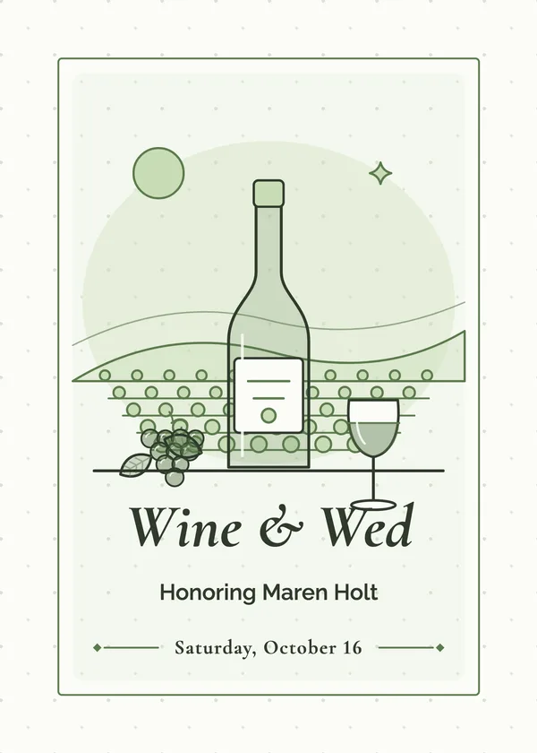 Wine & Wed — Wine Tasting bridal shower invitation
