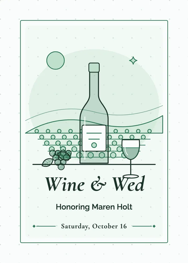 Wine & Wed — Wine Tasting bridal shower invitation
