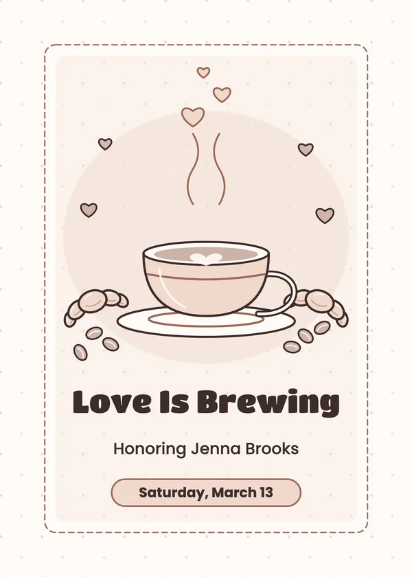 Love Is Brewing — Love Is Brewing bridal shower invitation