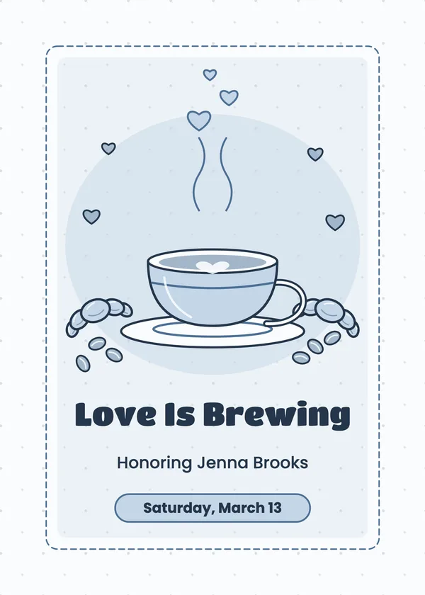 Love Is Brewing — Love Is Brewing bridal shower invitation