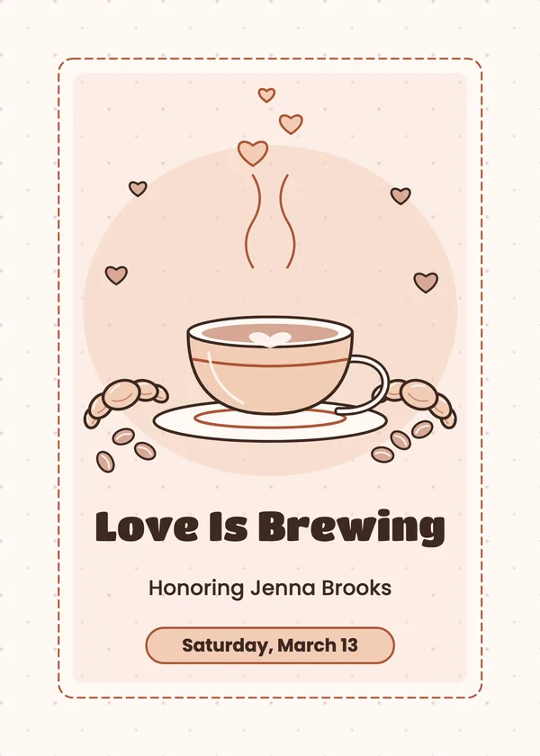 Love Is Brewing — Love Is Brewing bridal shower invitation