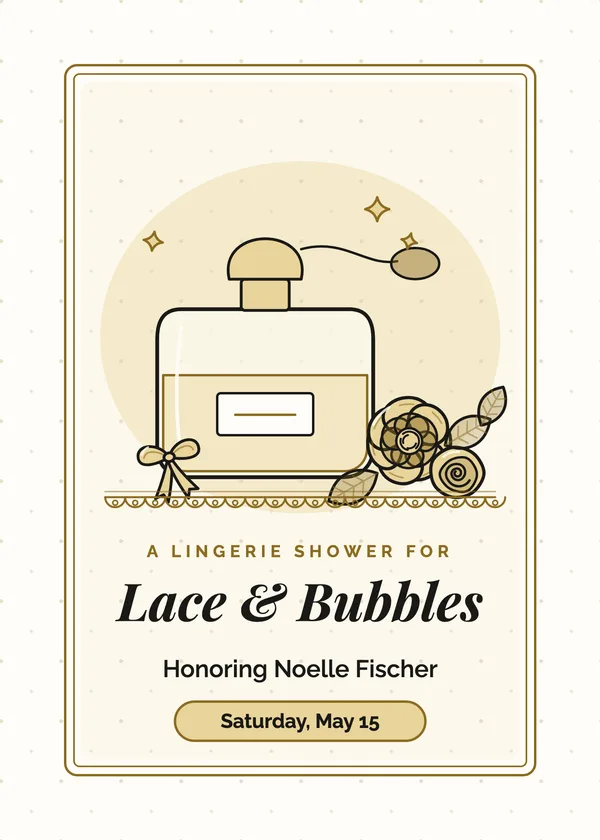 Perfume & Lace — Lingerie bridal shower invitation