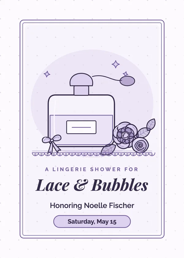 Perfume & Lace — Lingerie bridal shower invitation