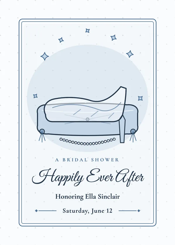 Glass Slipper — Happily Ever After bridal shower invitation