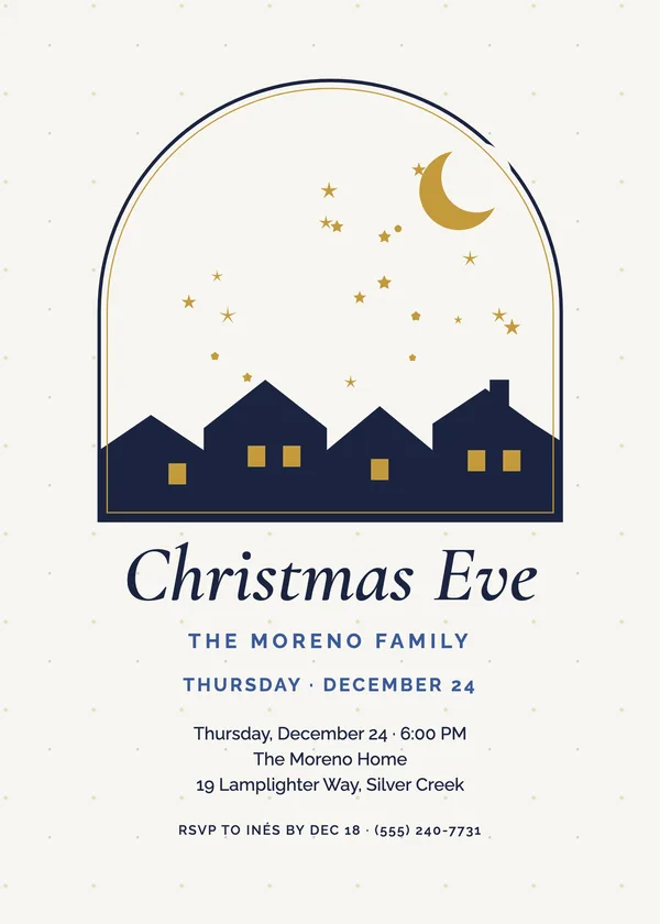 Rooftop Stars — Christmas Eve Christmas party invitation