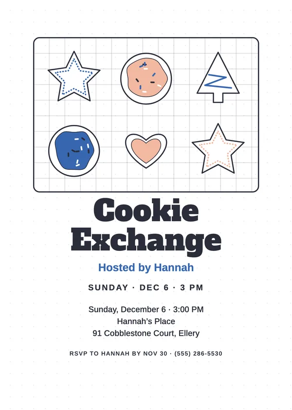 Cooling Rack — Cookie Exchange Christmas party invitation