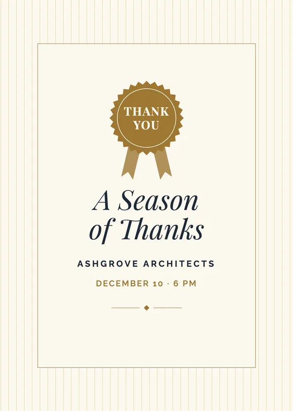 Seal of Thanks — Client Appreciation Christmas party invitation