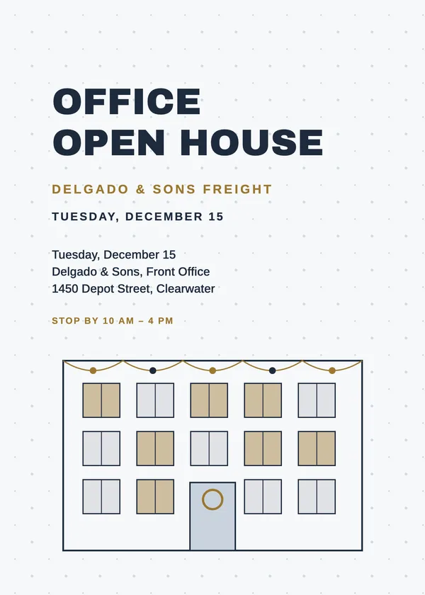 Window Lights — Office Open House Christmas party invitation