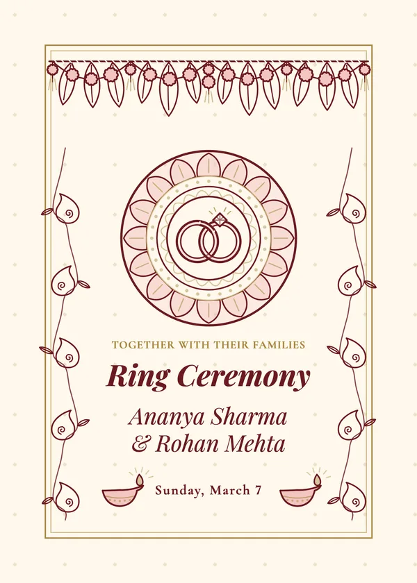 Ring Ceremony — ceremonies & traditions engagement invitation