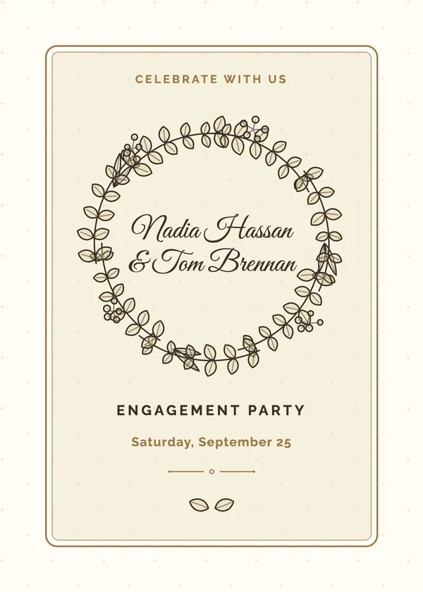 Eucalyptus Wreath — Eucalyptus & Greenery engagement invitation