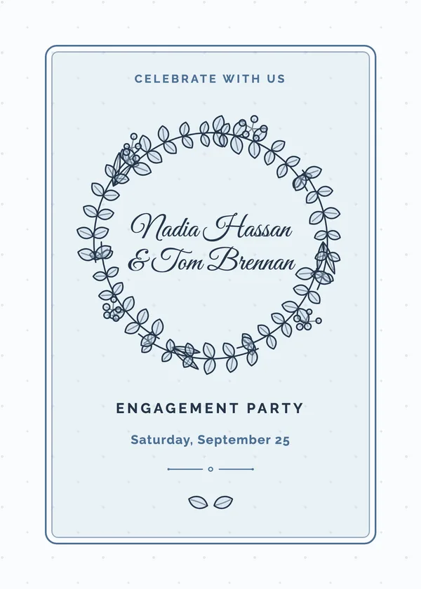 Eucalyptus Wreath — Eucalyptus & Greenery engagement invitation