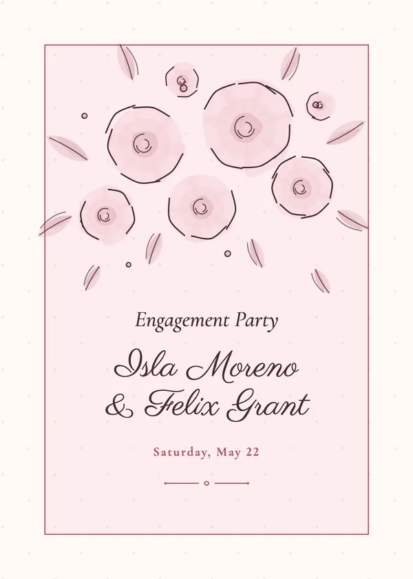 Loose Watercolor — Watercolor Florals engagement invitation