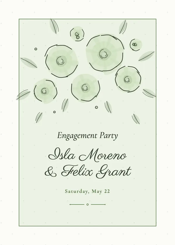 Loose Watercolor — Watercolor Florals engagement invitation