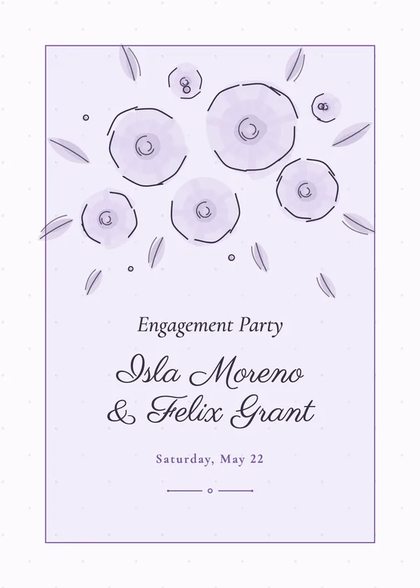 Loose Watercolor — Watercolor Florals engagement invitation