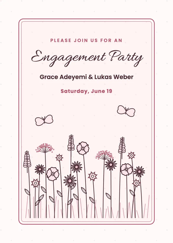 Wildflower Meadow — Wildflower Meadow engagement invitation