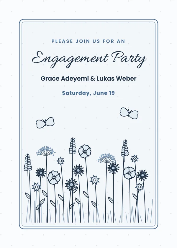 Wildflower Meadow — Wildflower Meadow engagement invitation