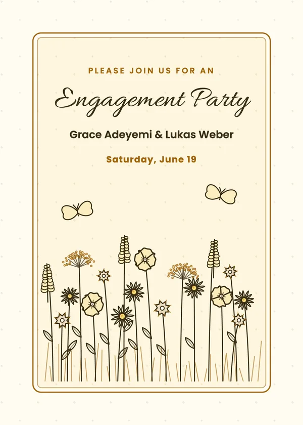 Wildflower Meadow — Wildflower Meadow engagement invitation