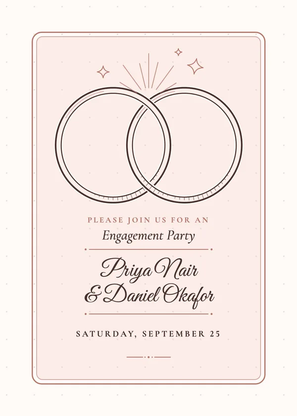 Two Bands — Solitaire engagement invitation