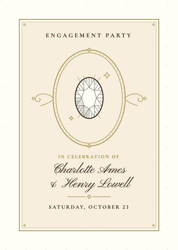 Oval Cut — Solitaire engagement invitation