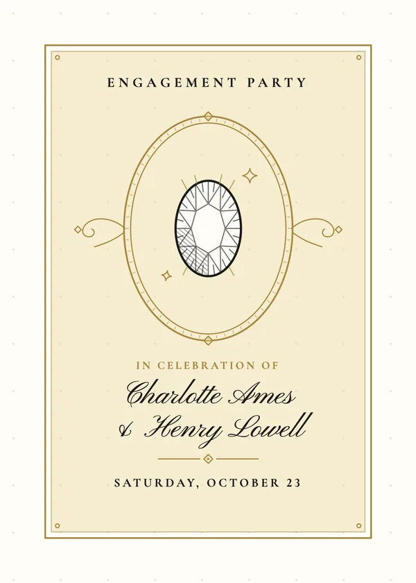 Oval Cut — Solitaire engagement invitation