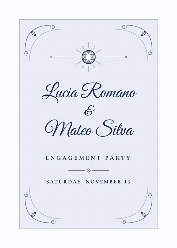 Script Names — Gilded Calligraphy engagement invitation