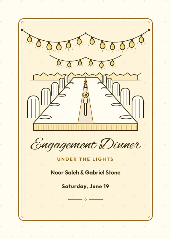 Long Table — Engagement Dinner engagement invitation