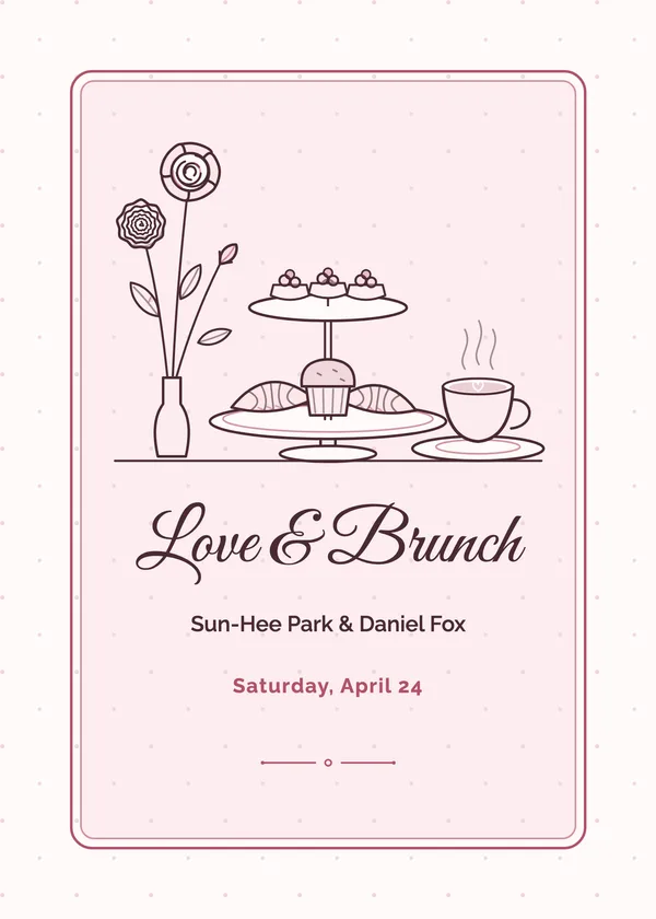 Love & Brunch — Brunch & Mimosas engagement invitation