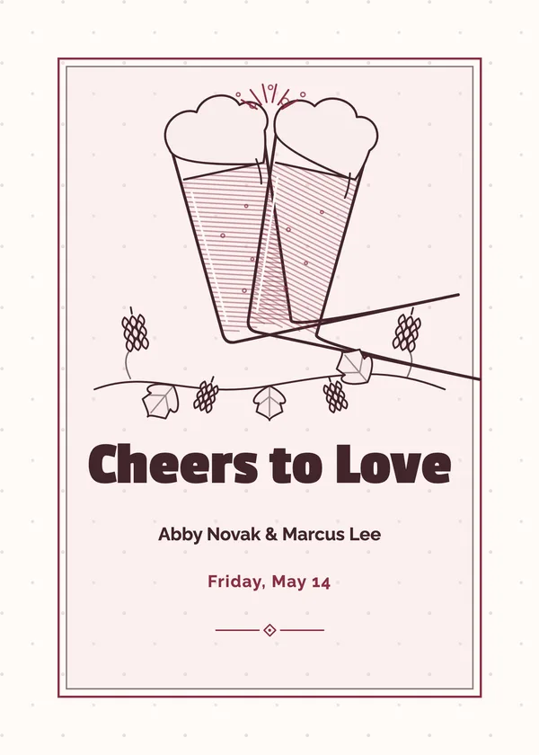 Cheers Pints — Brewery engagement invitation