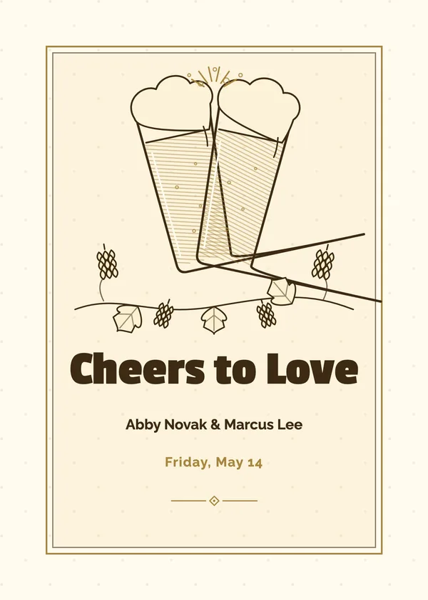 Cheers Pints — Brewery engagement invitation